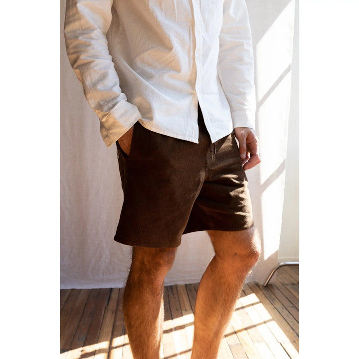 Rhythm Classic Cord Jam Shorts - Chocolate / 30