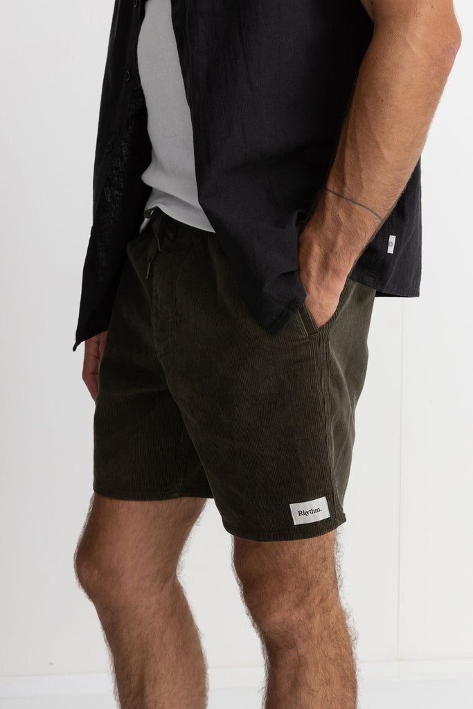 Rhythm Classic Cord Jam Shorts Olive 30 