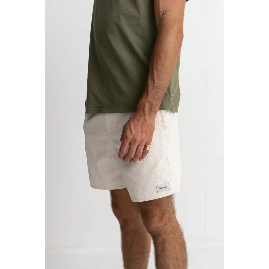 Rhythm Classic Cord Jam Shorts Vintage White 34 