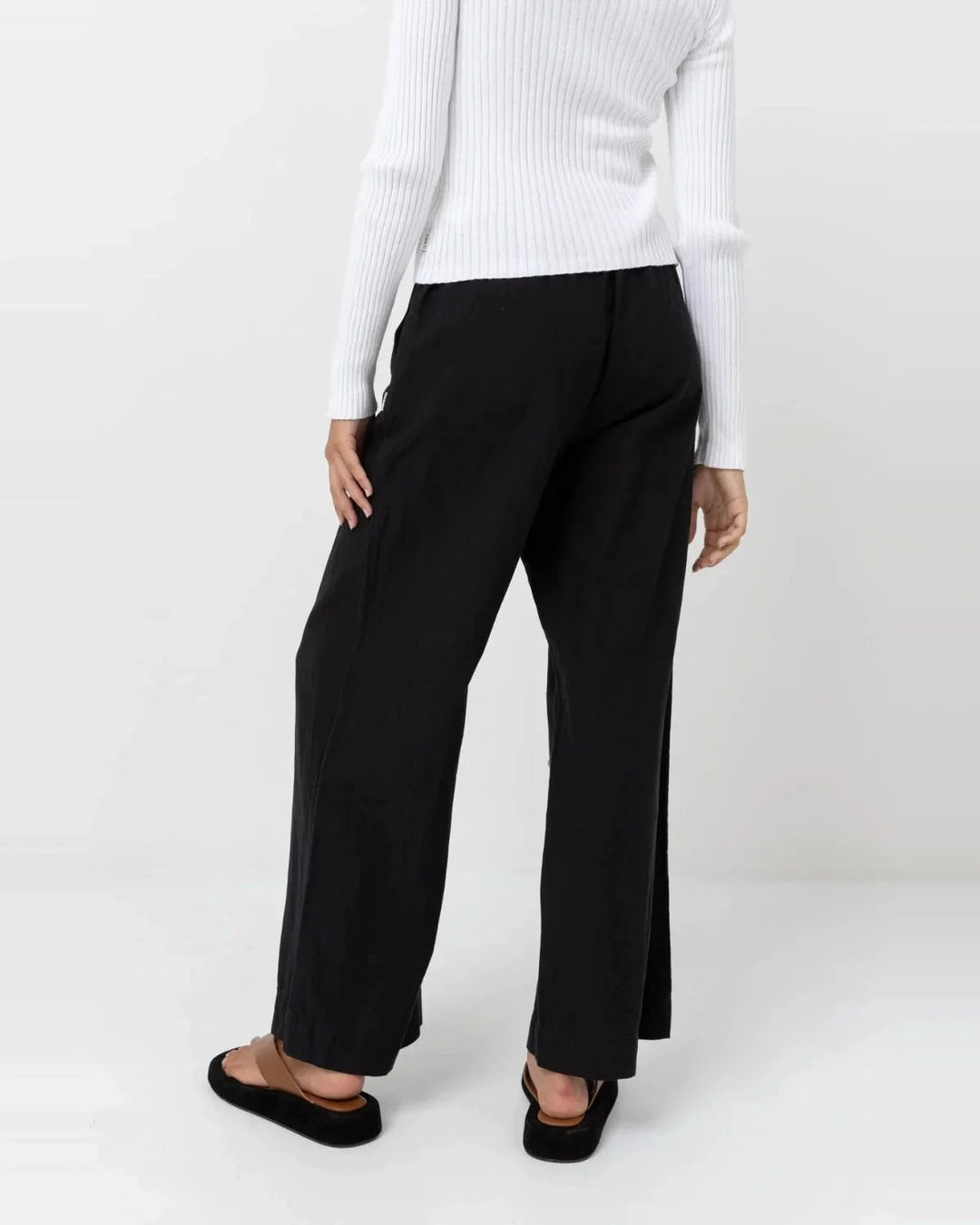 Rhythm Classic Drawstring Pants - Black 