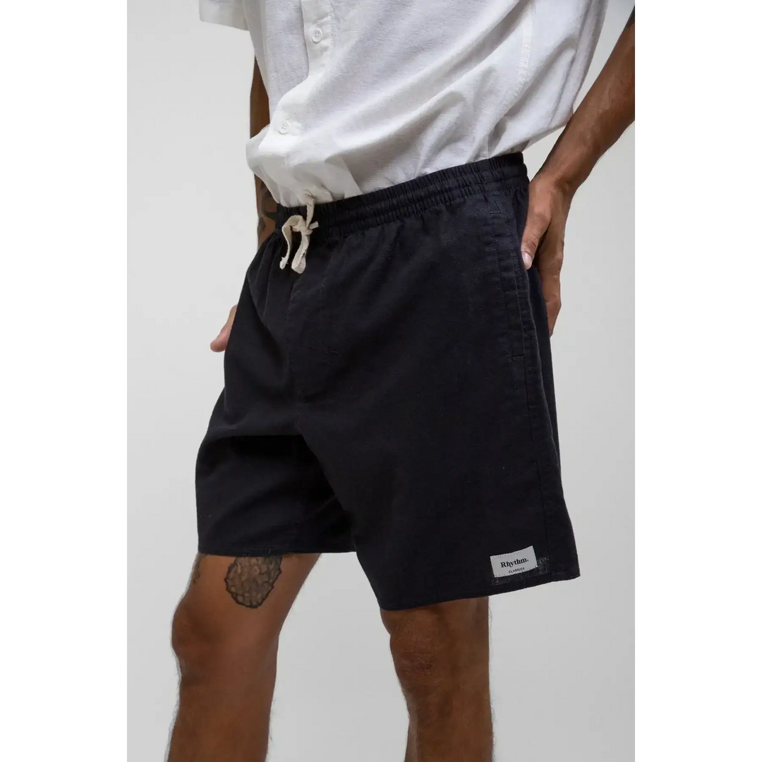 Rhythm Classic Linen Jam Shorts Vintage Black 36 
