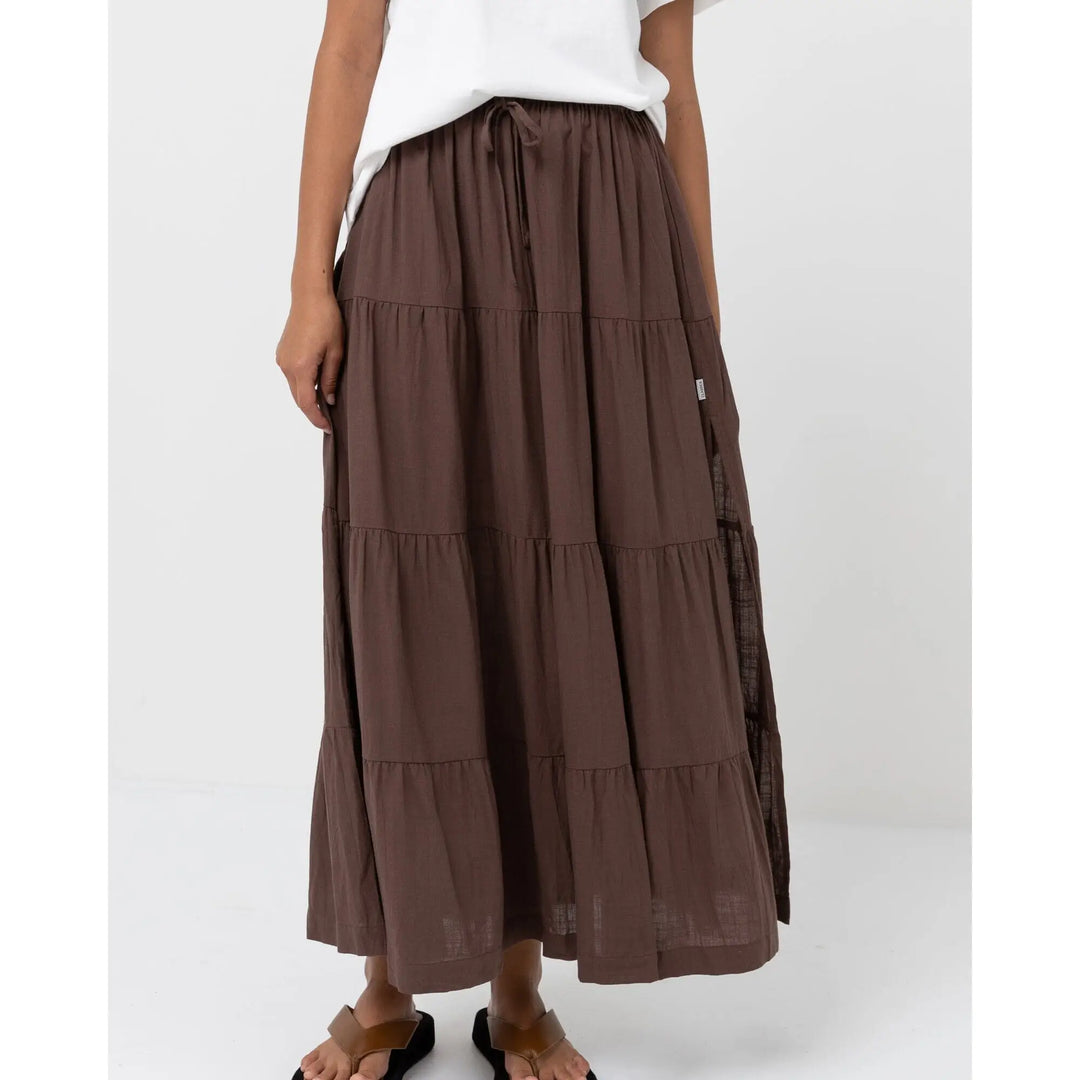 Rhythm Classic Tiered Maxi Skirt 
