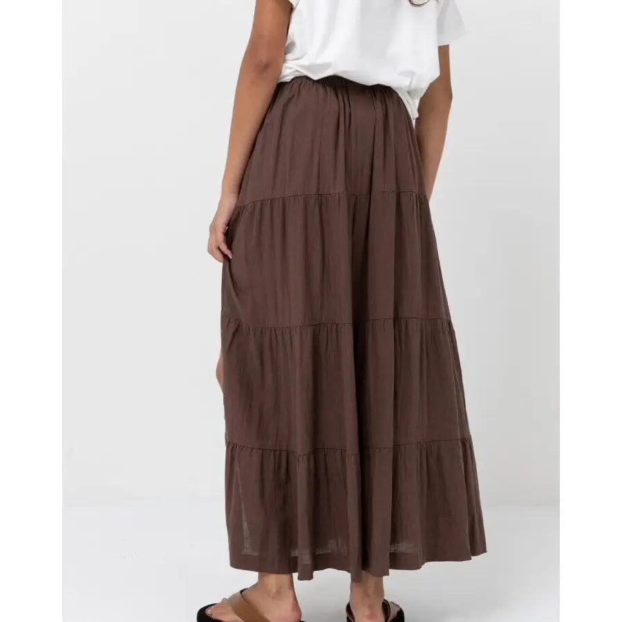Rhythm Classic Tiered Maxi Skirt 