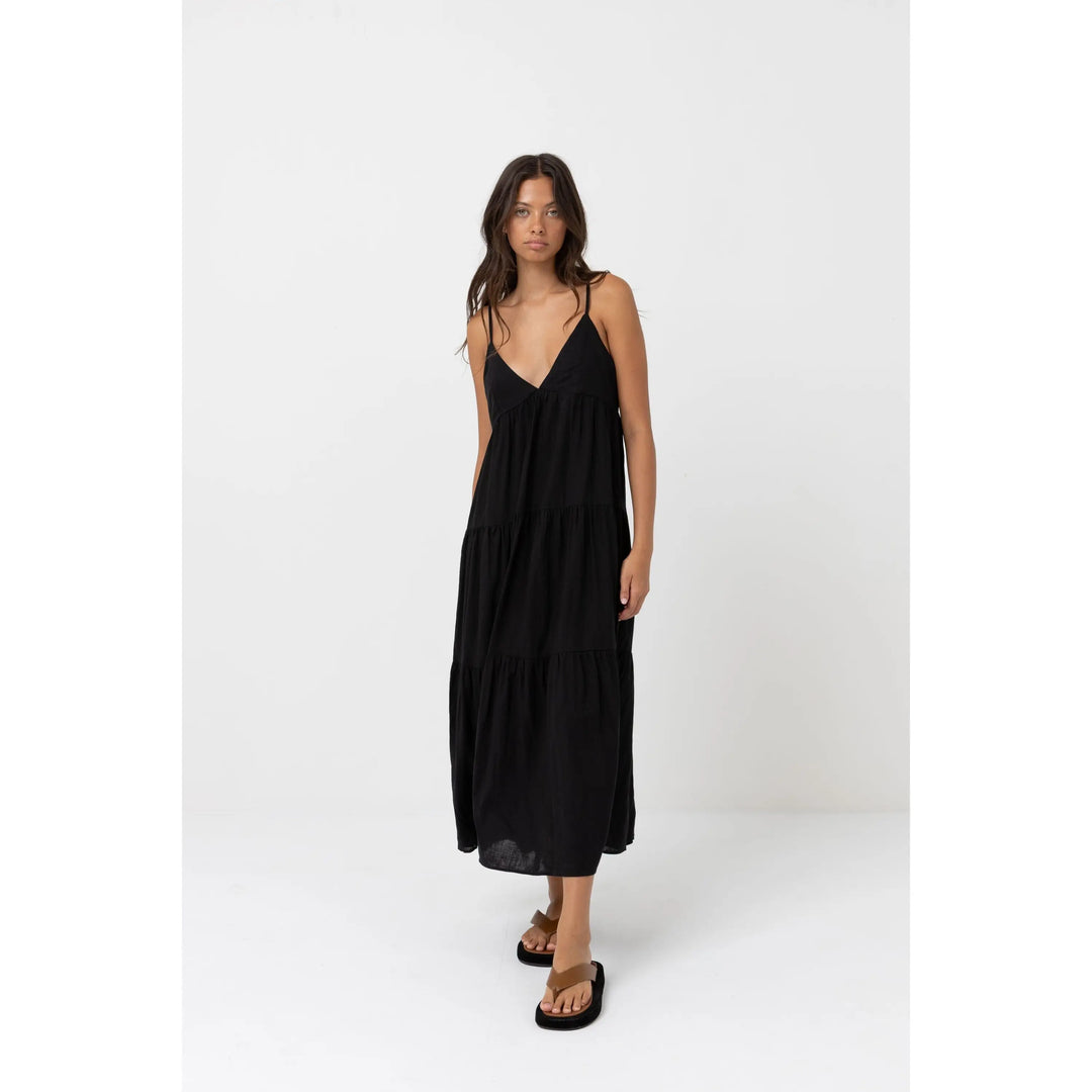 Rhythm Classic Tiered Midi Dress 