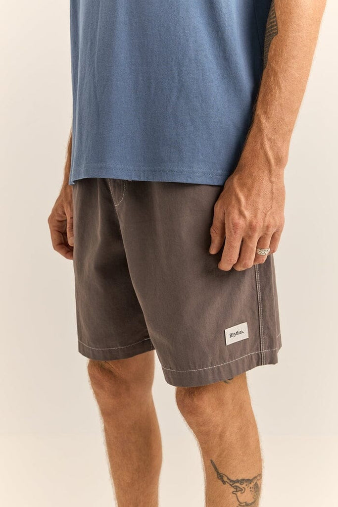 Rhythm Contrast Stitch Jam Shorts Charcoal 28 