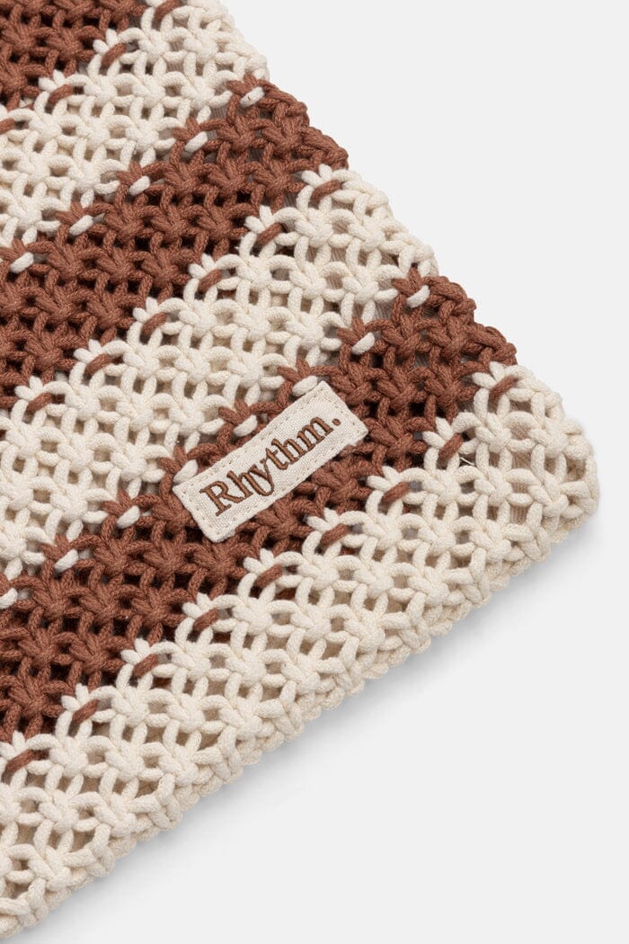 Rhythm Cove Stripe Crochet Tote Bag 