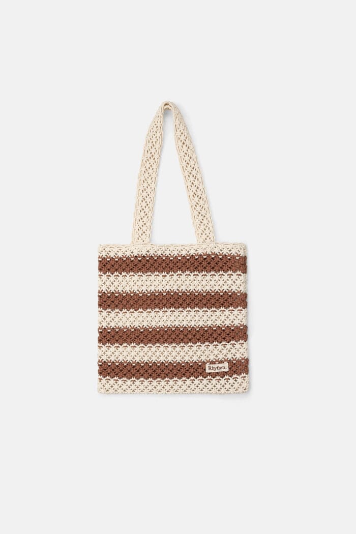 Rhythm Cove Stripe Crochet Tote Bag 