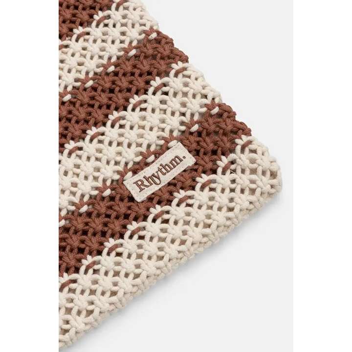 Rhythm Cove Stripe Crochet Tote Bag 