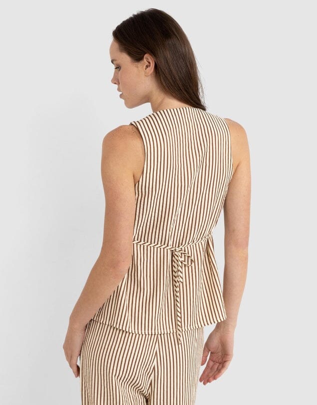 Rhythm Cove Stripe Long Vest 