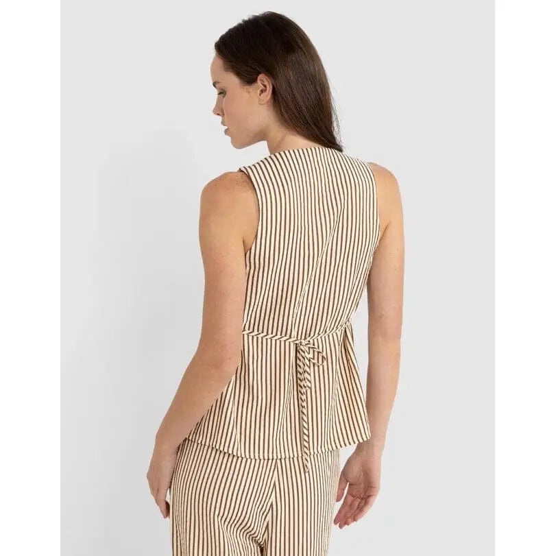 Rhythm Cove Stripe Long Vest 