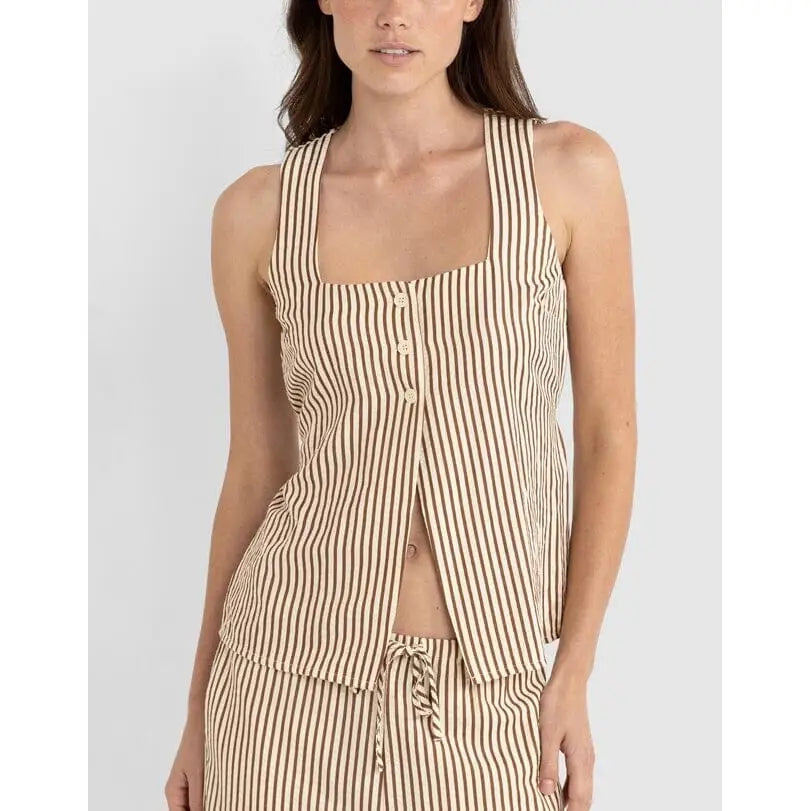 Rhythm Cove Stripe Long Vest 