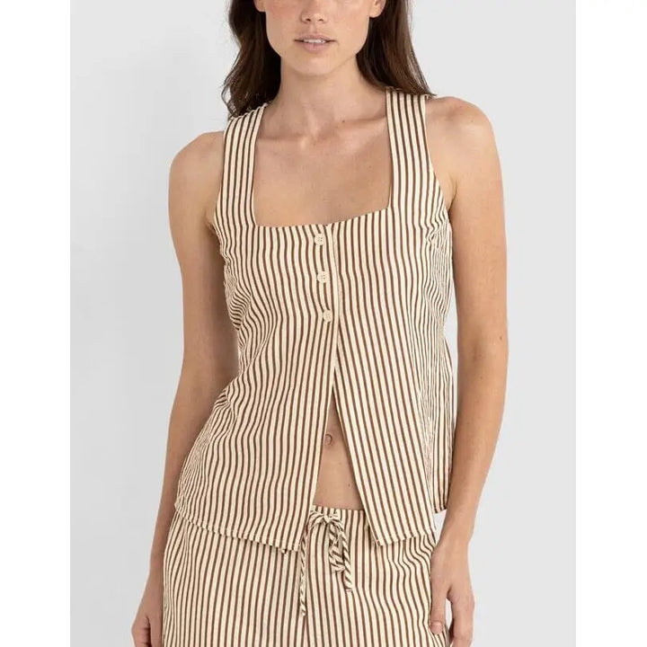 Rhythm Cove Stripe Long Vest 