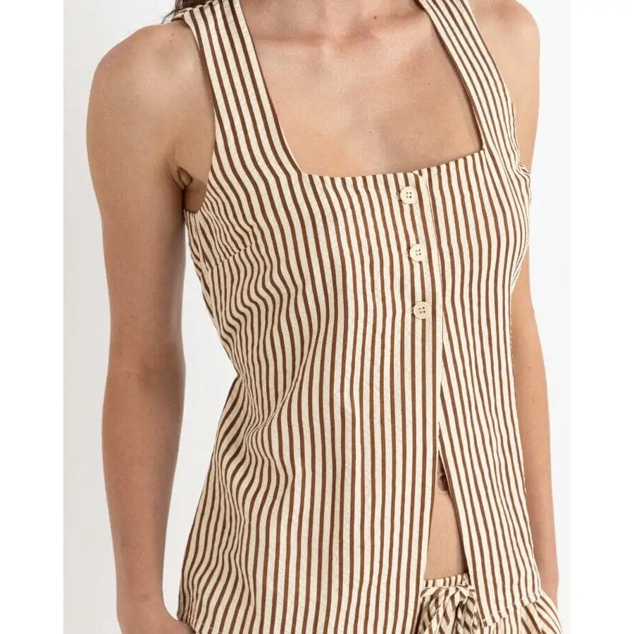 Rhythm Cove Stripe Long Vest 