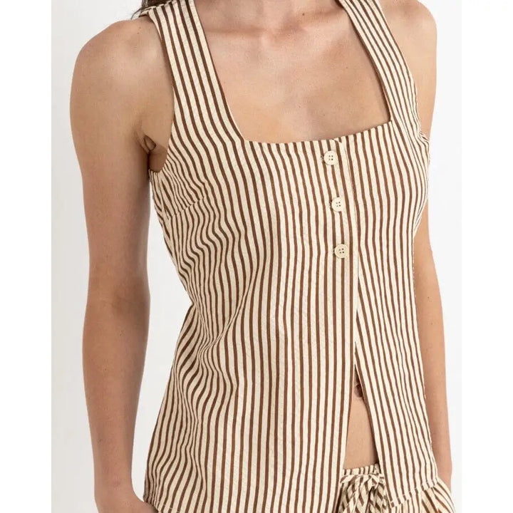 Rhythm Cove Stripe Long Vest 
