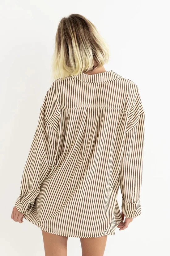 Rhythm Cove Stripe Oversized Shirt 