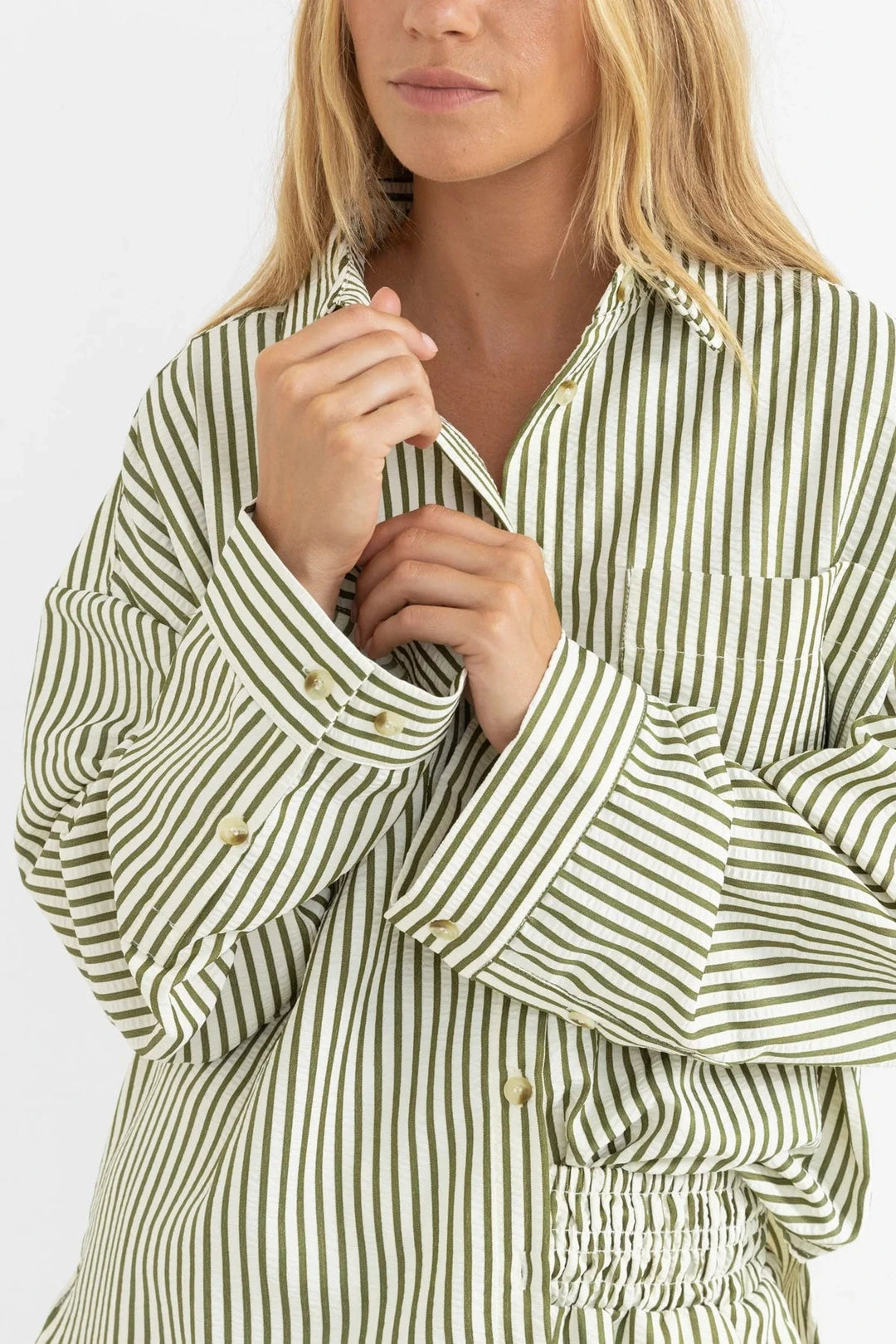 Rhythm Cove Stripe Oversized Shirt 