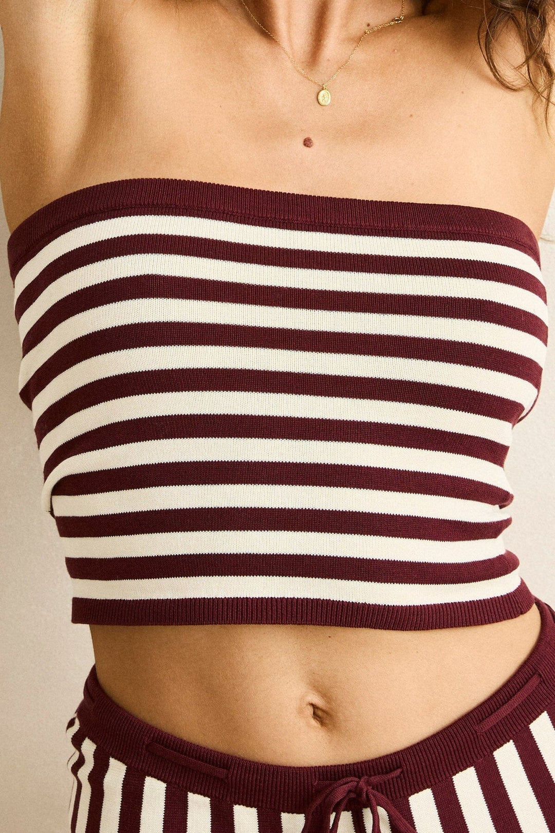 Rhythm Daybreak Stripe Bandeau Knit Top 