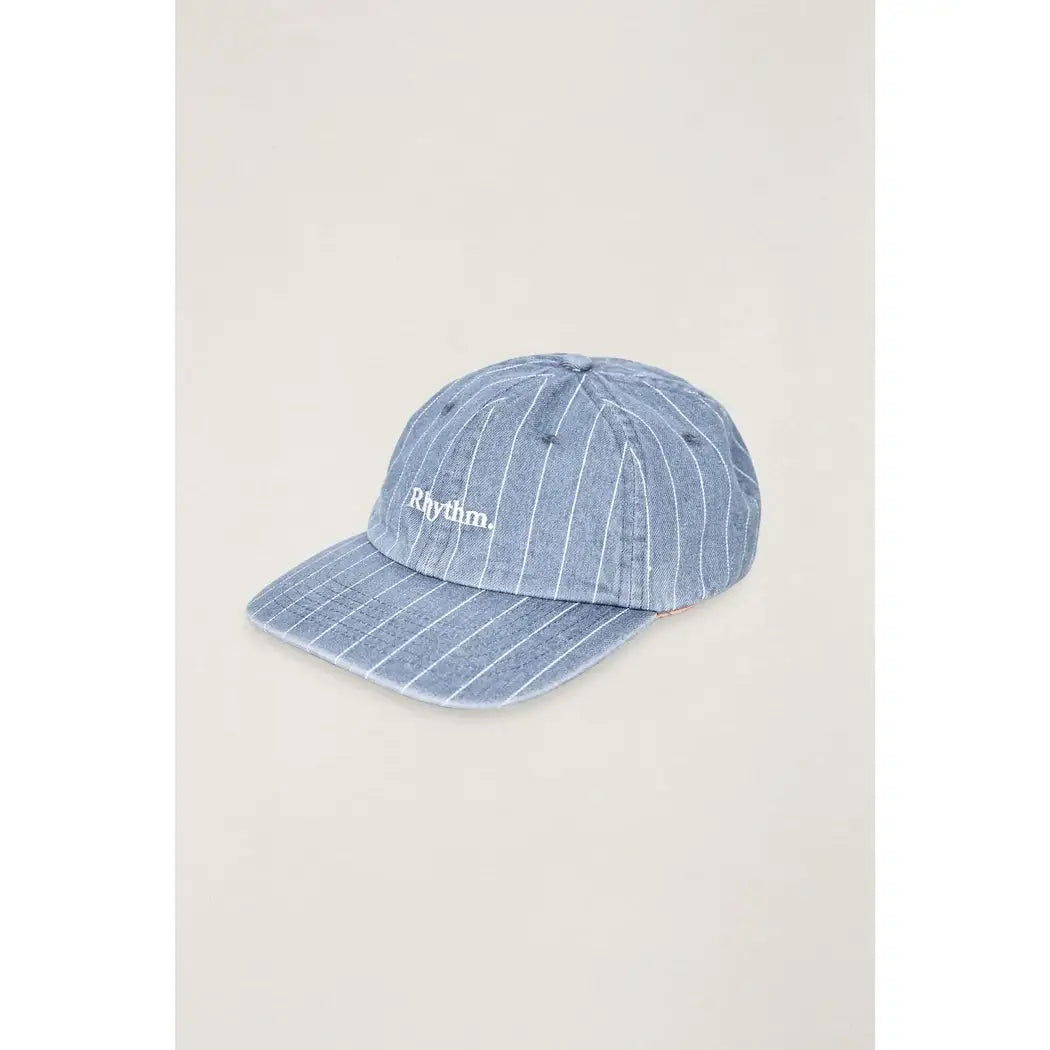 Rhythm Essential Pin Stripe Denim Cap - Washed Indigo