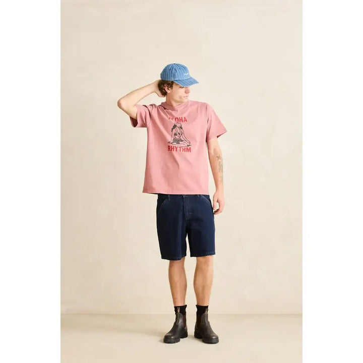 Rhythm Essential Pin Stripe Denim Cap - Washed Indigo