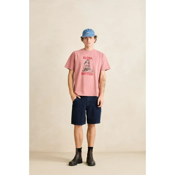 Rhythm Essential Pin Stripe Denim Cap - Washed Indigo