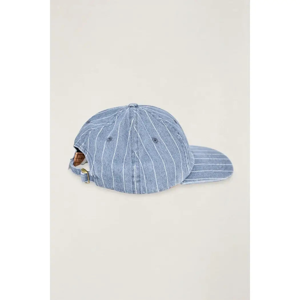 Rhythm Essential Pin Stripe Denim Cap - Washed Indigo