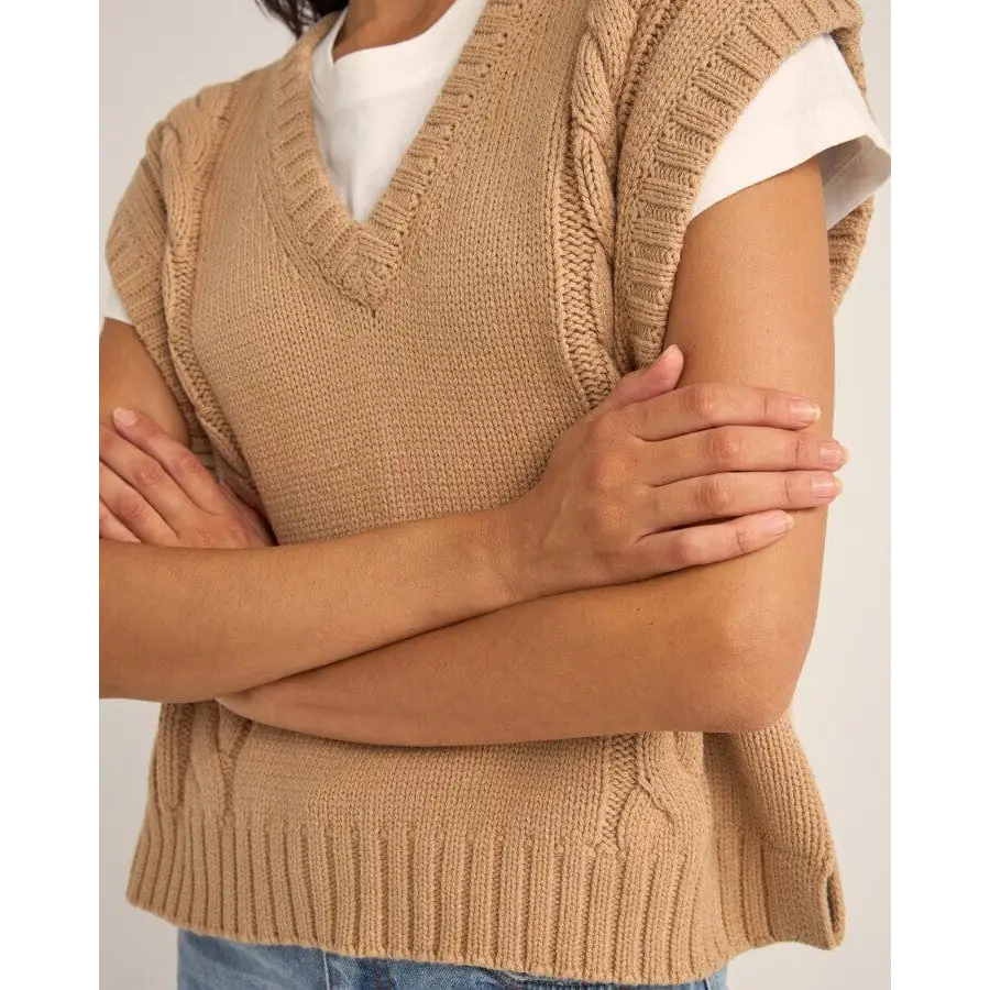 Rhythm Finley Cable Knit Vest 