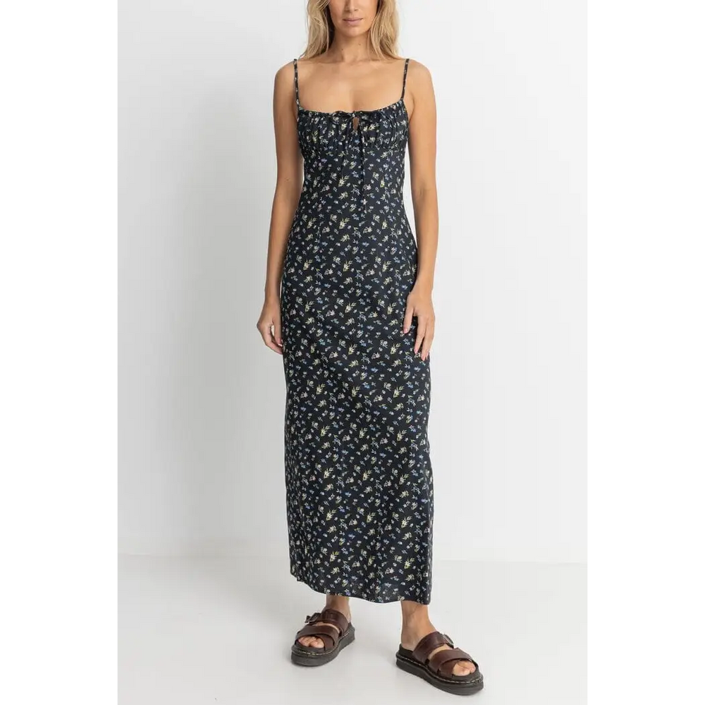 Rhythm Fleur Floral Gathered Maxi Dress 