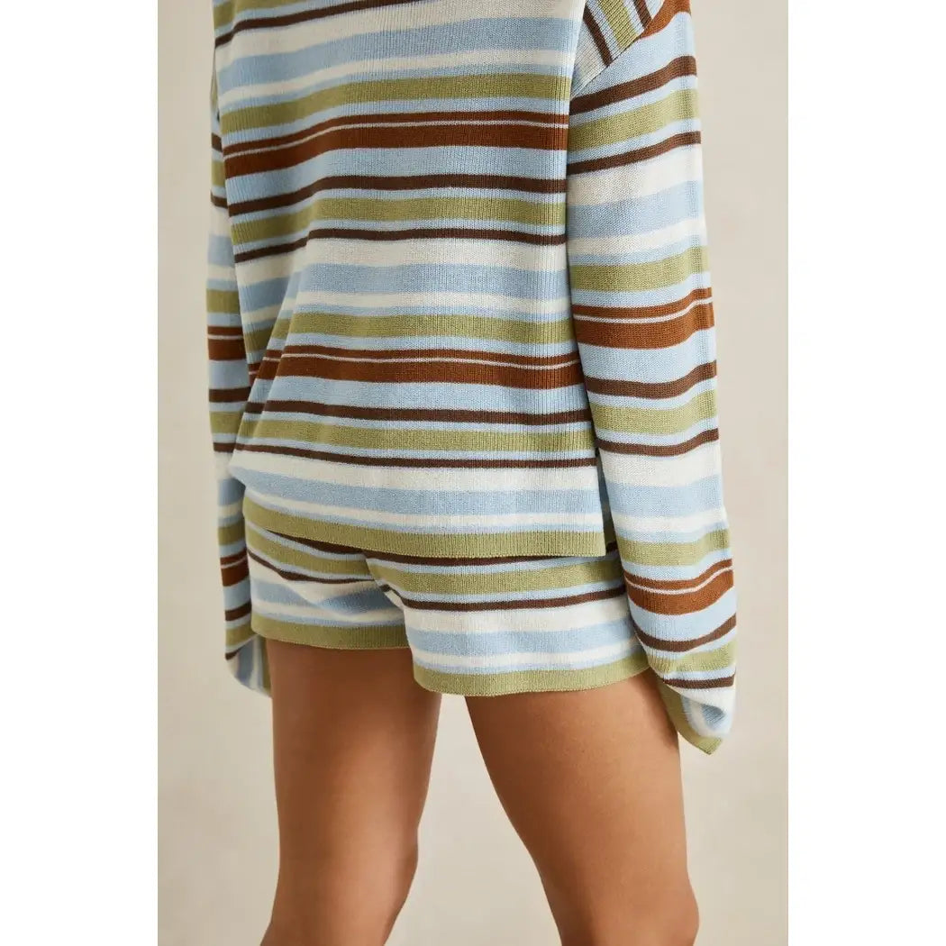 Rhythm Frankie Stripe Knit Shorts