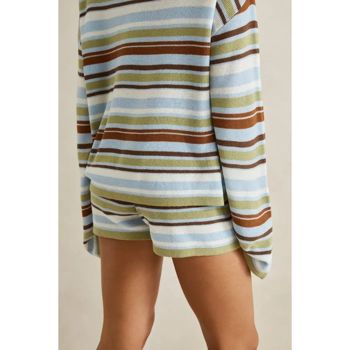 Rhythm Frankie Stripe Knit Shorts