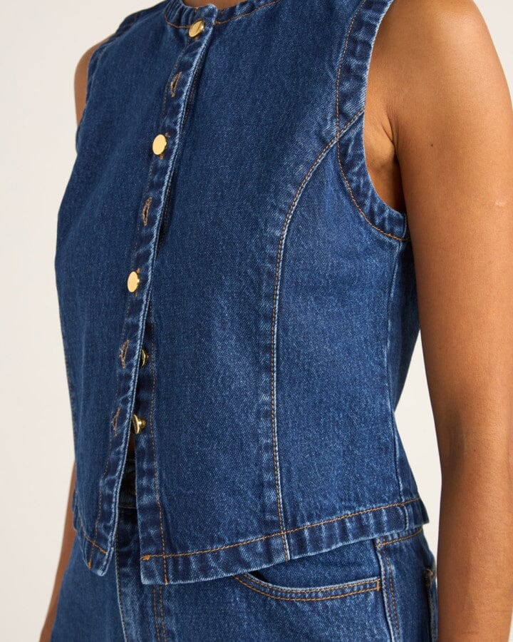 Rhythm Gia Denim Vest 