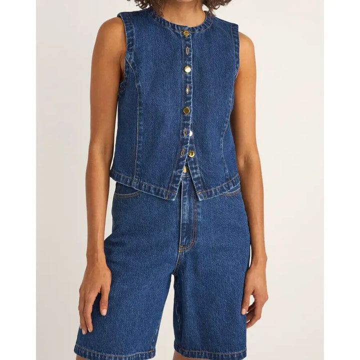 Rhythm Gia Denim Vest 