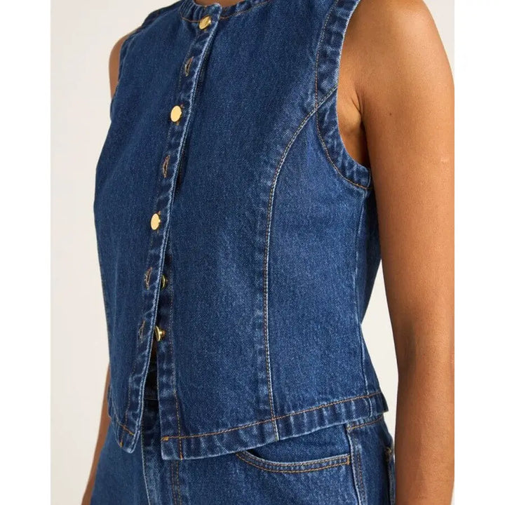 Rhythm Gia Denim Vest 
