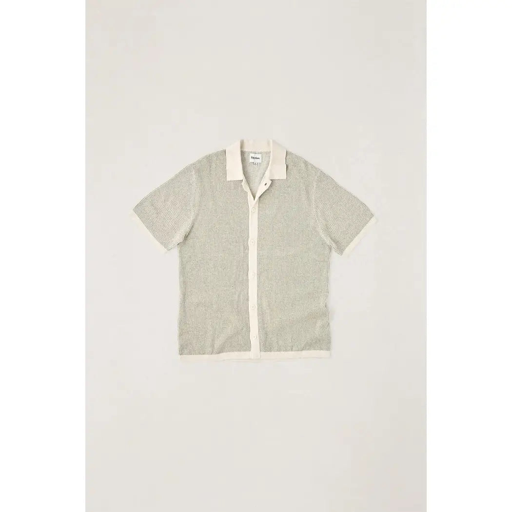 Rhythm Hi Lo Knit Button Up Shirt