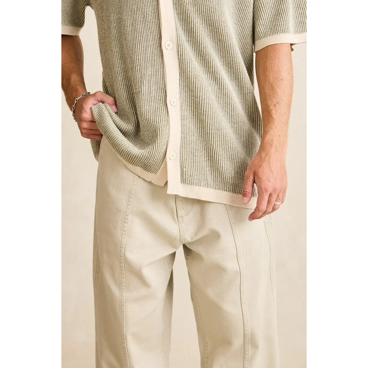 Rhythm Hi Lo Knit Button Up Shirt