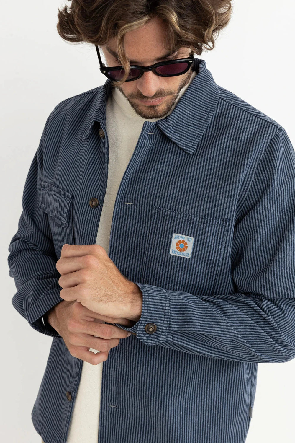 Rhythm Hickory Stripe Work Shirt 