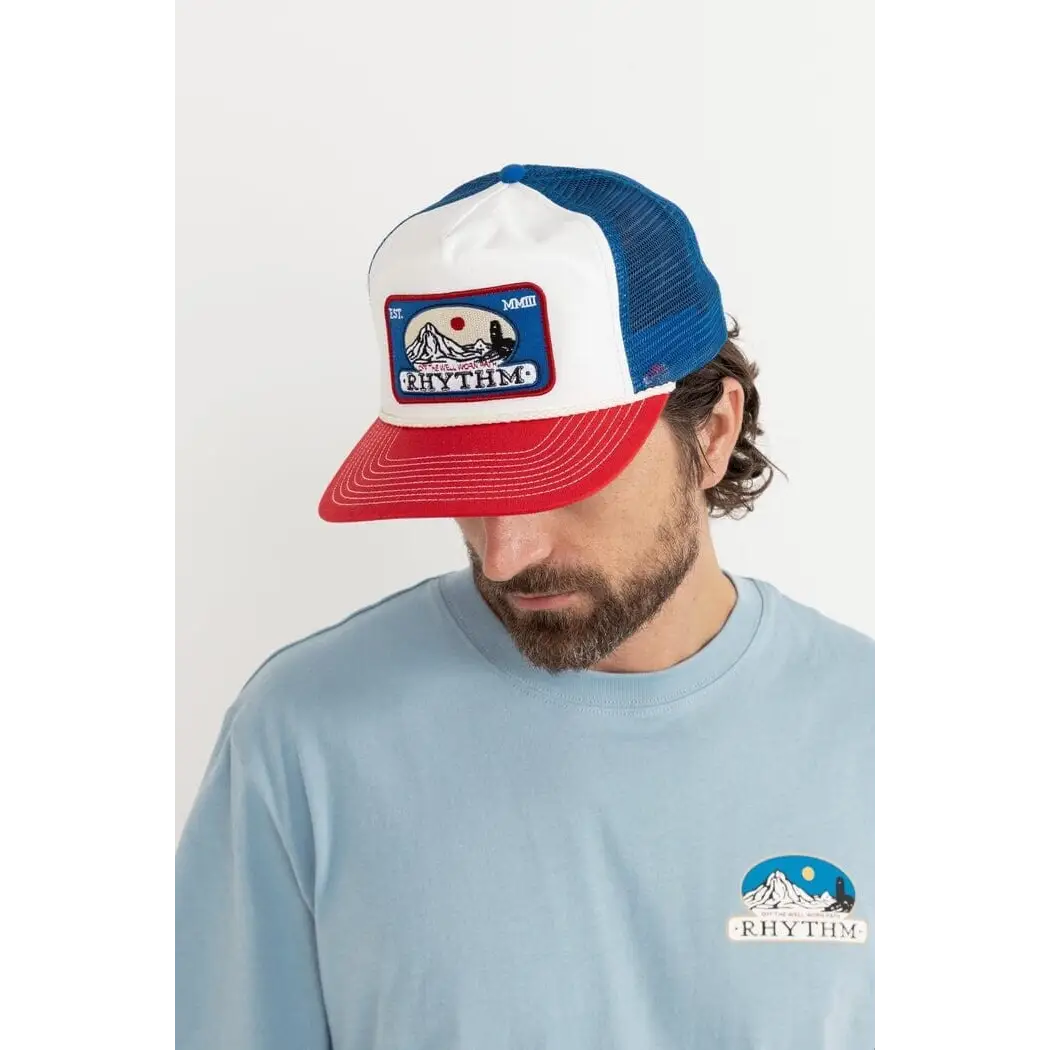 Rhythm Horizon Trucker Cap - Blue / Bone 