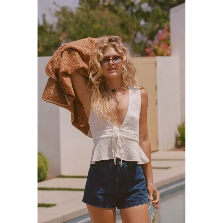 Rhythm Keiki Plunge Fashion Top 