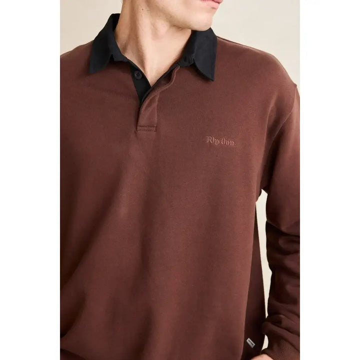 Rhythm Koa Long Sleeve Rugby Polo