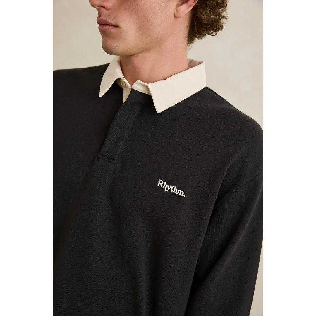 Rhythm Koa Vintage Rugby Long Sleeve Polo