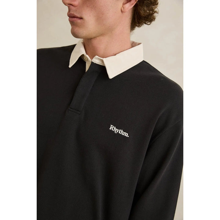 Rhythm Koa Vintage Rugby Long Sleeve Polo