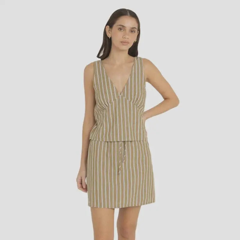 Rhythm Lenny Drawcord Skirt 