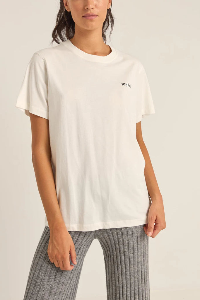 Rhythm Logo Boyfriend T-Shirt White 8 