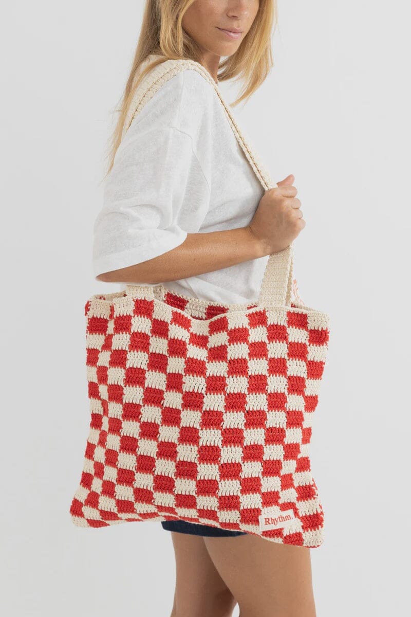 Rhythm Lola Check Crochet Tote Bag 