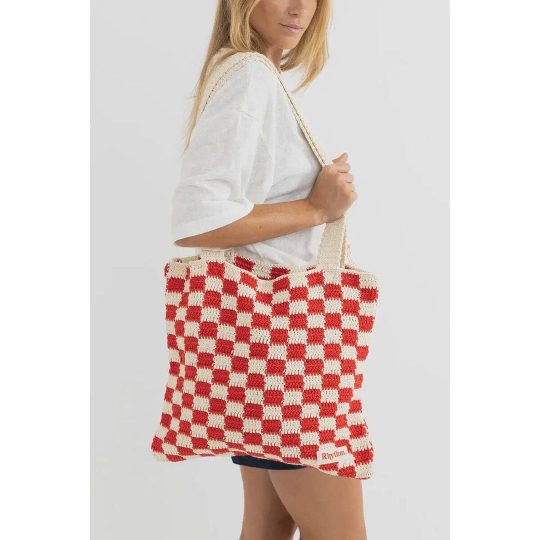 Rhythm Lola Check Crochet Tote Bag 