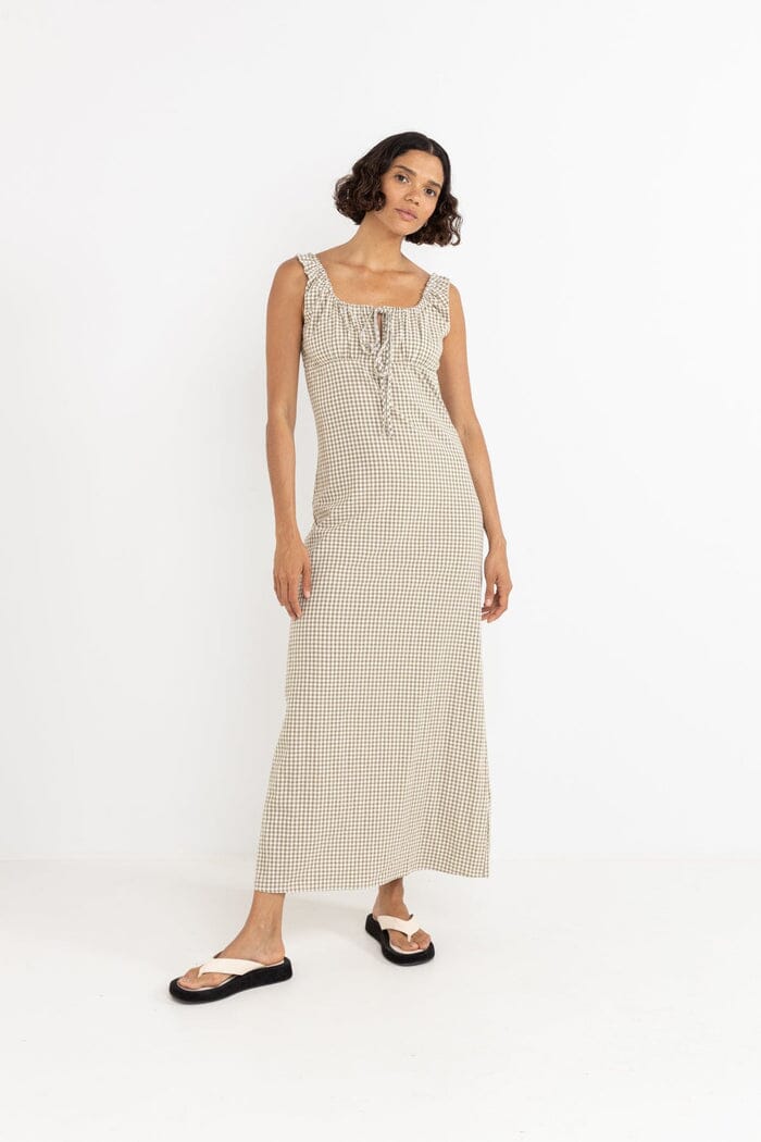 Rhythm Lola Check Maxi Dress 