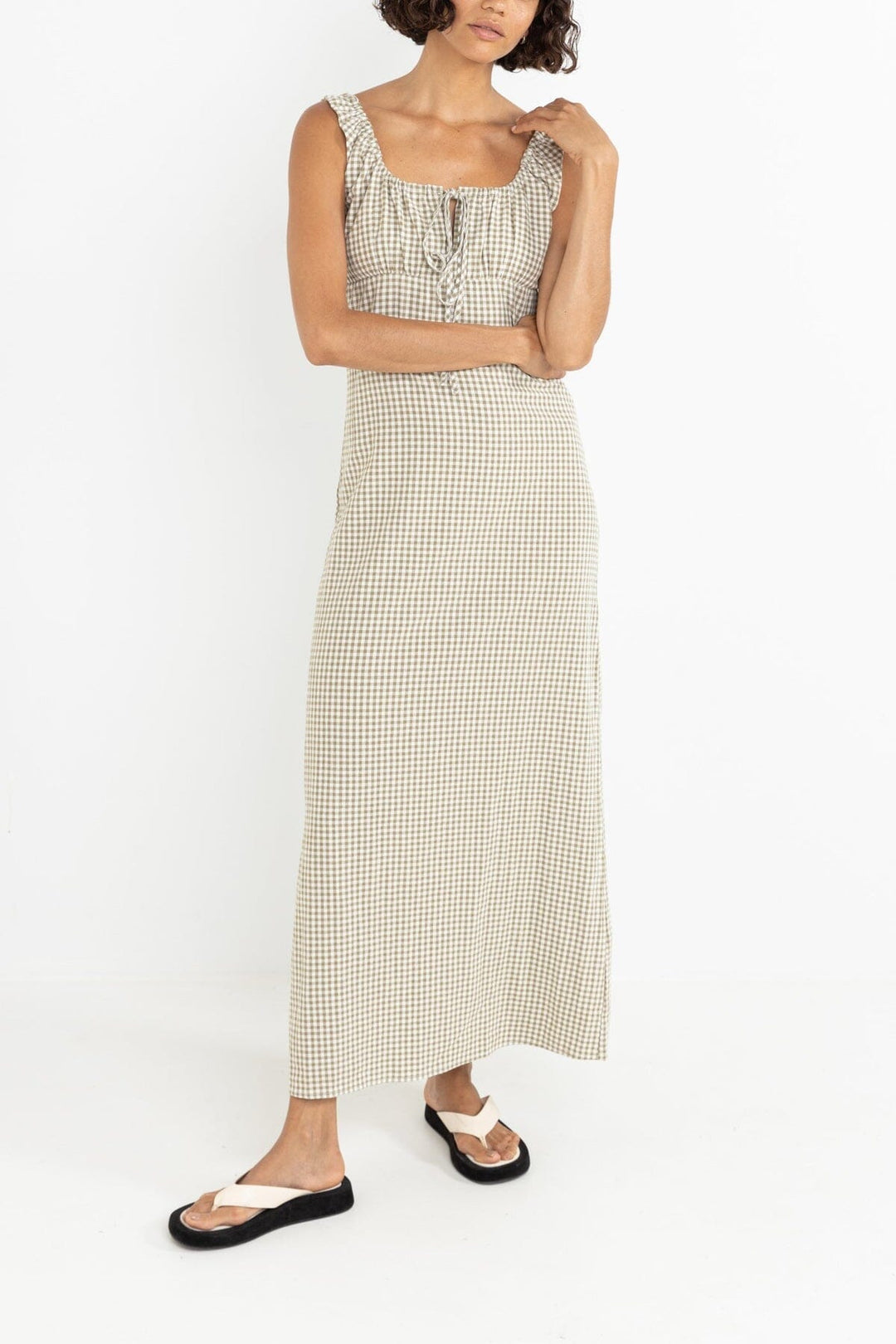 Rhythm Lola Check Maxi Dress 