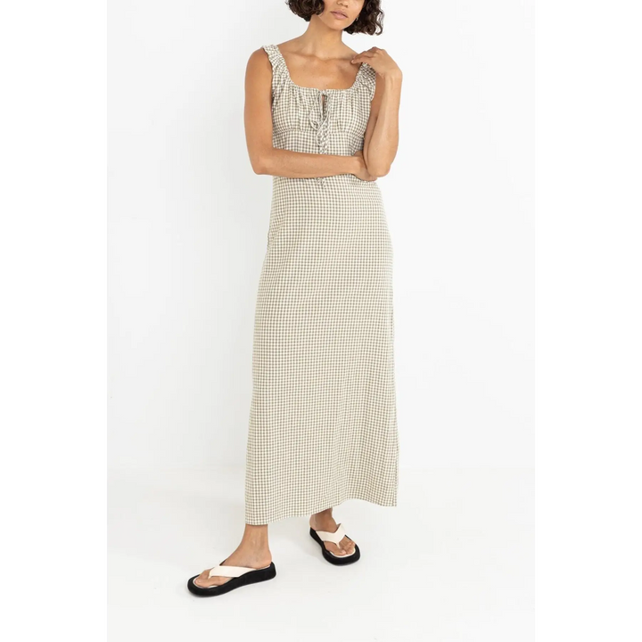 Rhythm Lola Check Maxi Dress 