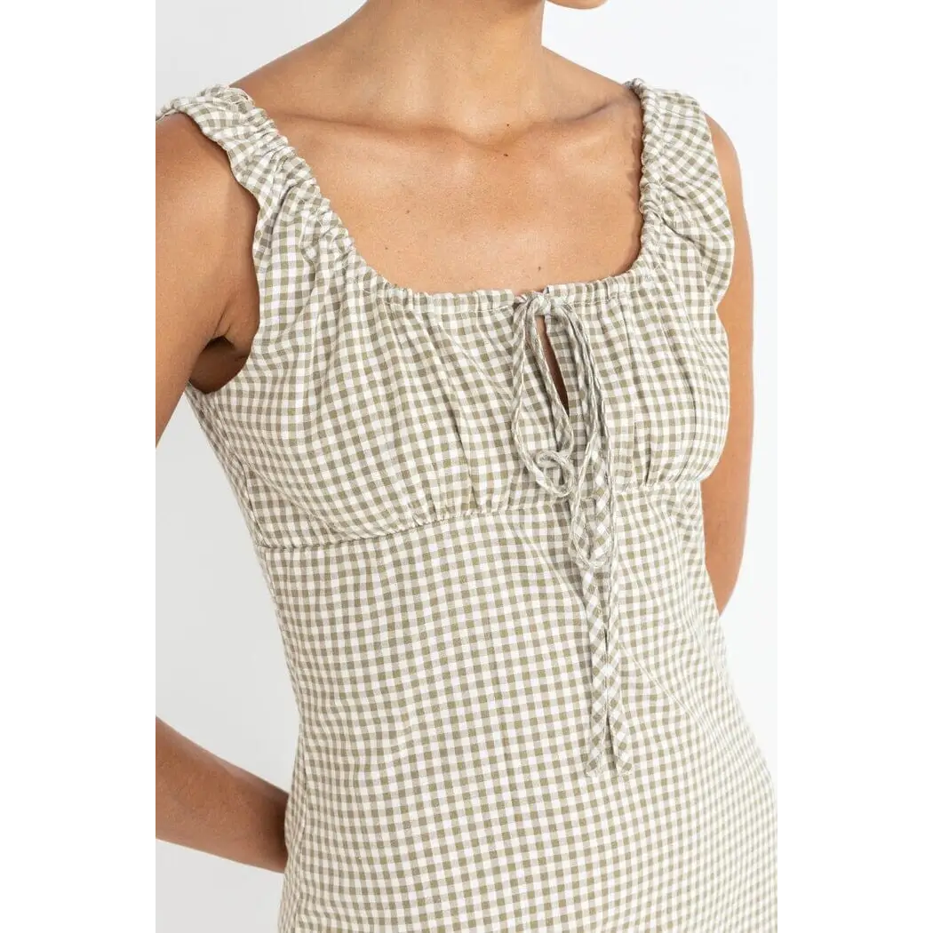 Rhythm Lola Check Maxi Dress 