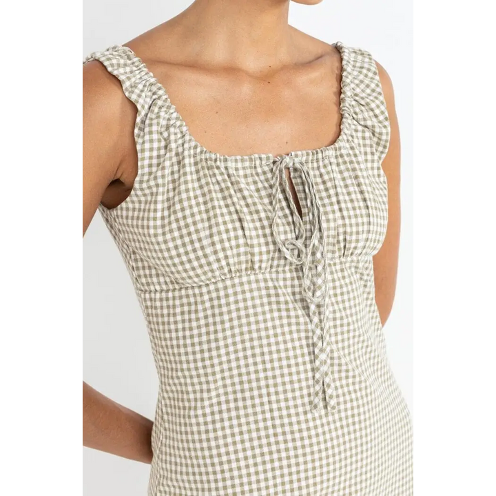 Rhythm Lola Check Maxi Dress 