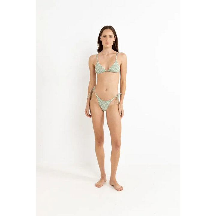 Rhythm Lola Check Slide Tri Tie Bikini 